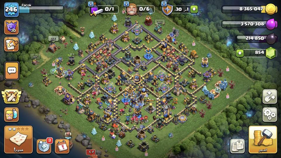 السلام عليكم حساب تاون 18للبيع ماكس باقي بس الفخاخ وشحن الخارق ولملك والملكه مستواهن متوسط مراسله واتساب ***********
