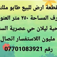 كركوك ليلان • ٢٥٠م • طابو ملك صرف