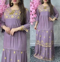 دشداشه كشمير • تطريز ستراس • 2XL-5XL