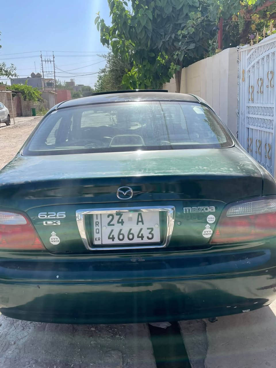 سياره مازده 626 وارد امريكي بلاد موديل 2000محرك بدون صرف كير بشرط كاربون ما مسجل صبغ عام بدون حادث كهرباىيات كلها شغاله تبريد بس يعوزه غاز بشرط سياره حلوه ما متعوبه سياره رقم دهوك كاربون مامسجل 
سعر ٣٣ او بيها مجال عليها ٣ ورقات غرامه تنزل من السعر بعد الاتفاق شرط الوكاله ولتحويل
***********
