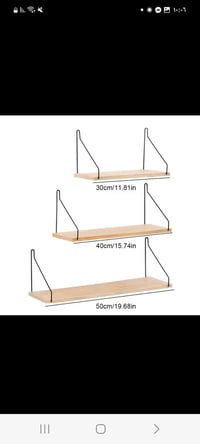 رفوف ديكور • ٣ قطع • لون وردي