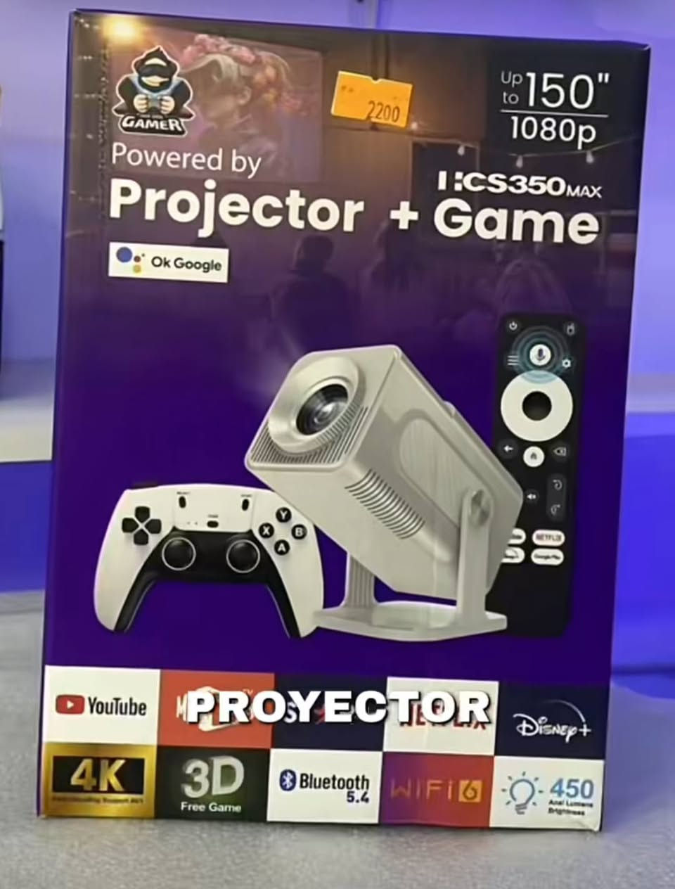 نبذة باستخدام الذكاء الاصطناعي
+2
هذا هو جهاز العرض الذكي HCS350 MAX بنظام أندرويد: 
دقة أصلية Full HD 1080p مع دعم لمحتوى 4K UHD.
يعمل بنظام التشغيل Android 11.0 أو 12، مما يتيح الوصول إلى تطبيقات مثل Netflix و YouTube.
سطوع يصل إلى 450 شمعة أنسي.
مزود بخاصية WiFi 6 و Bluetooth 5.4.
يتضمن وحدة تحكم لاسلكية للألعاب

سعره 100 قفل


**إذا كنت صاحب هذا الإعلان وتريد حذفه لأي سبب، رجاءا أرسل رسالة إلى الدعم الفني**