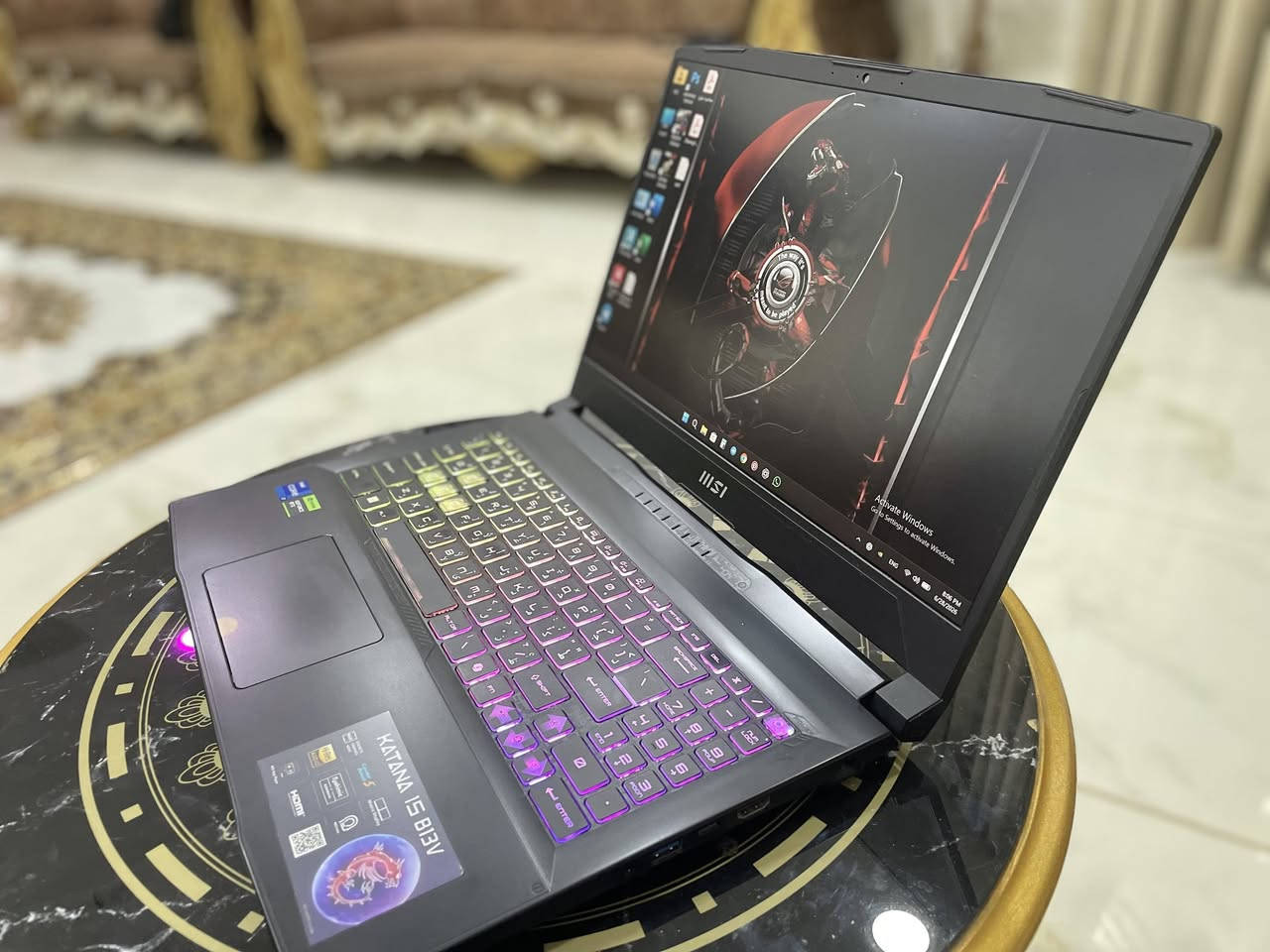 للبيع: لابتوب ألعاب MSI Katana 15
المعالج (CPU): intel Core i7-13620H  

​كرت الشاشة (GPU): Nvidia GeForce RTX 4050 بسعة 6GB GDDR6. (105w) 

​الذاكرة العشوائية (RAM): سعة 16GB DDR5 
​الهارد : سعة 1TB SSD من نوع NVMe  

​الشاشة: بحجم 15.6 بوصة بدقة FHD،  144Hz

سعر 1.250.000

الرقم: ***********

مكان بغداد الكرخ
