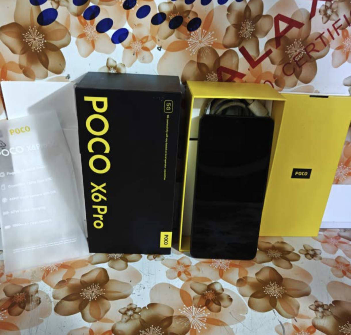 شباب جهاز بوكو إكس 6 برو 5 جي نضيف كلش حلو ذاكره 512 جهاز 120 فريم بوبجي دقه كلش حلوه سعره 300 جهاز بحاله ممتازه جددا  نظيف مع كامل غراضه ويا 3 كفرات  وشاحنته الاصليه يشحن لل100 ب40دقيقه او اقل

مكاني بغداد بلديات رقم هاتف 
***********
