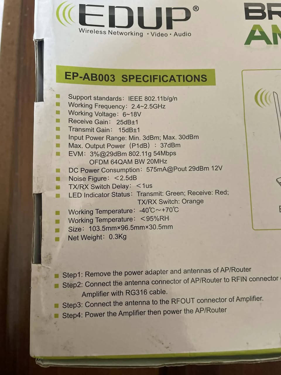 مقوي اشارة واي فاي للمناطق التي لا تصلها الاشارة بشكل طبيعي وللأماكن التي تضعف الاشارة فيها بسبب  الجدران العالية والعوائق. اضافة الى استخدامه لتقوية الاشارة بالعمارات السكنية. والمواصفات الاخرى مذكورة بالصور على اول تم ٣٠ الف شامل التوصيل


**إذا كنت صاحب هذا الإعلان وتريد حذفه لأي سبب، رجاءا أرسل رسالة إلى الدعم الفني**