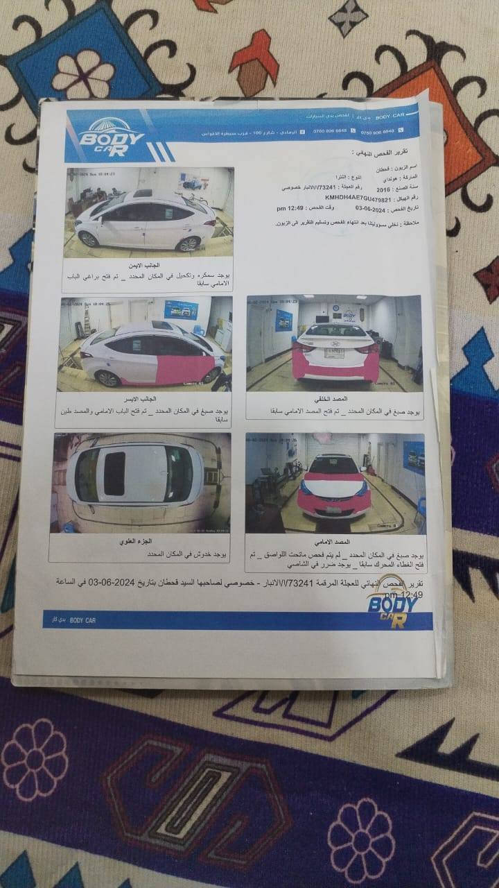 ا
لسلام عليكم النترا ٢٠١٦ فول مواصفات أمريكي  ضررها موضح بالسونار كفاله كير ومحرك  السعر ١٢٥ وبيه مجال  المكان الانبار الرمادي ه ***********
