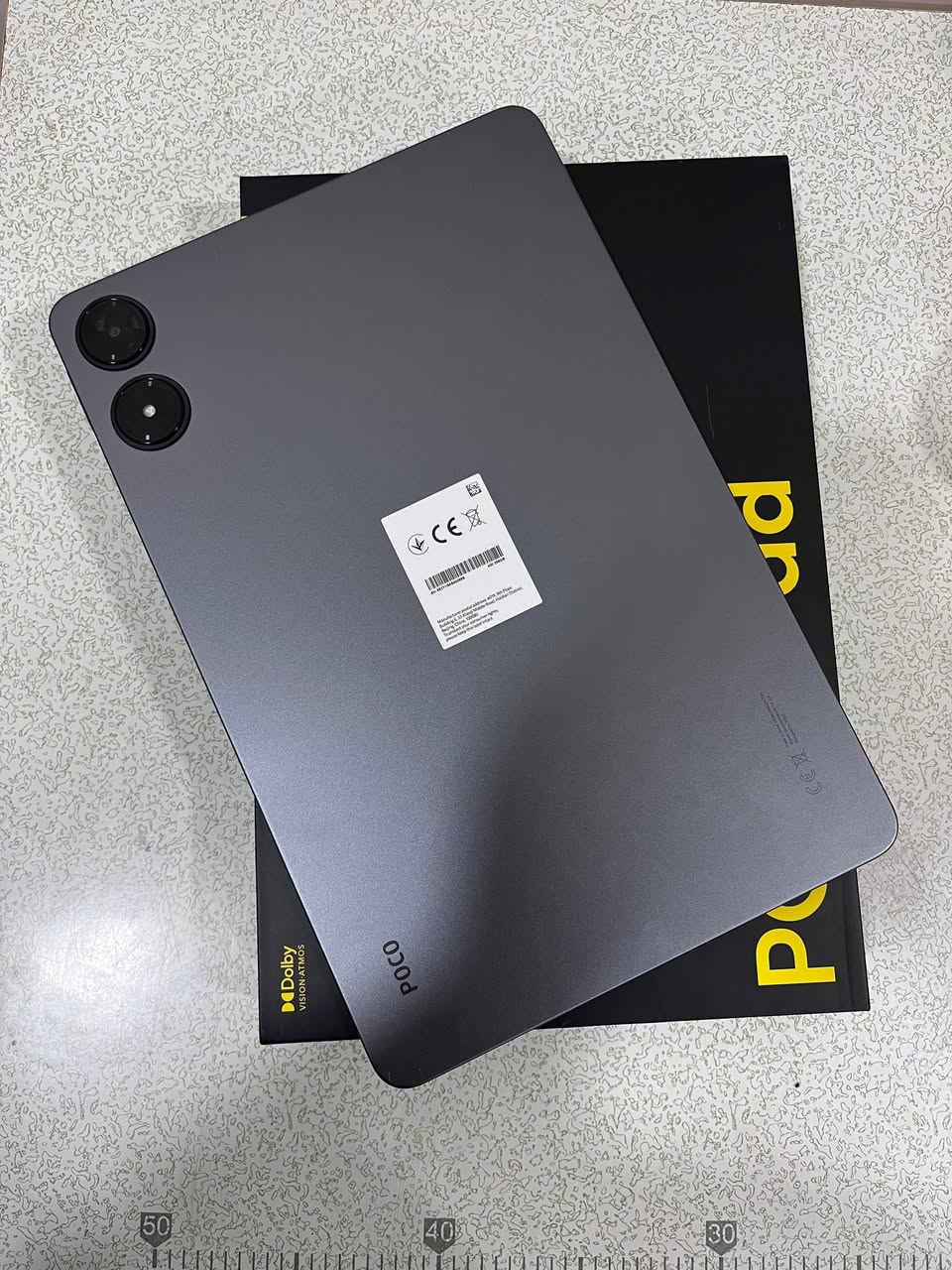 السلام عليكم
جهاز poco pad للبيع،جهاز اخو الجديد مستعمل 50 يوم فقط ،نظافه 100٪ 
مواصفات:
الشاشه  12.1 انج، 120 Hz, دقه 2.5K
معالج snapdragon 7s Gen 2
الذاكره 256 
البطارية 10000mAh
الشاحنه 33 w+ يدعم الشحن السريع 
اربع سماعات ستريو

السعر 325 وبي مجال ، متواجد على الفيس،
*********** وهذا الرقم بي واتساب
