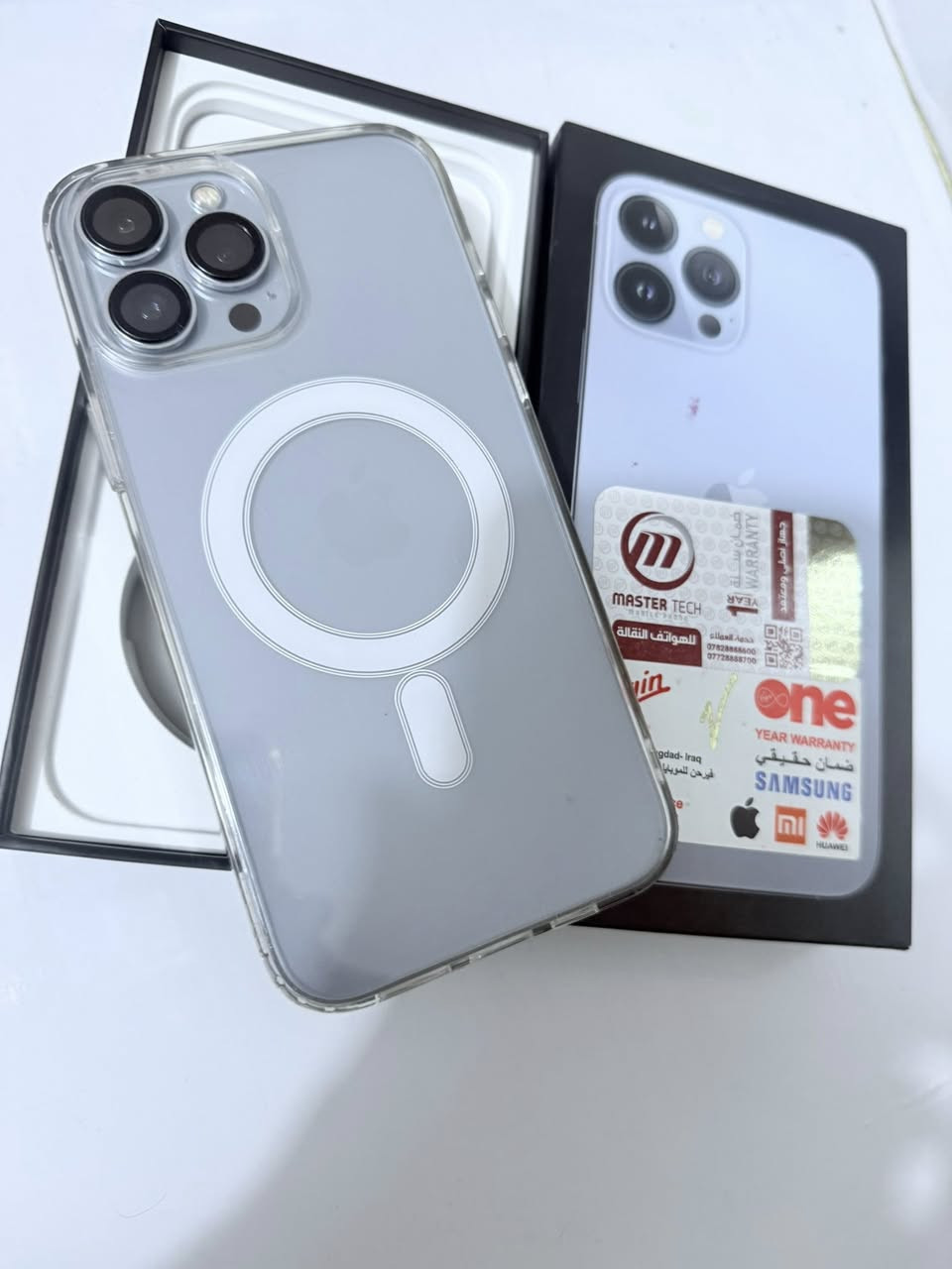 للمراوس ب ايفون 15
ايفون 13 برو ماكس لون بحري مميز 

جهاز جديد ومكفول من كلشي بدون تبديل بدون كلشي

نضافه الجهاز ١٠٠٪؜ ما بي لا شخط ولا رصعه ولا كلشي 

مو وتر 

ذاكره 256 

بطاريه 77بسبب التحديث للعلم الجهاز ما يفقد شحن وشحنه كلش تمام 

ماستر اصل +اول ما نزل اخذته وغراضه وكارتونه موجودات 

اتصال او خاص :***********
