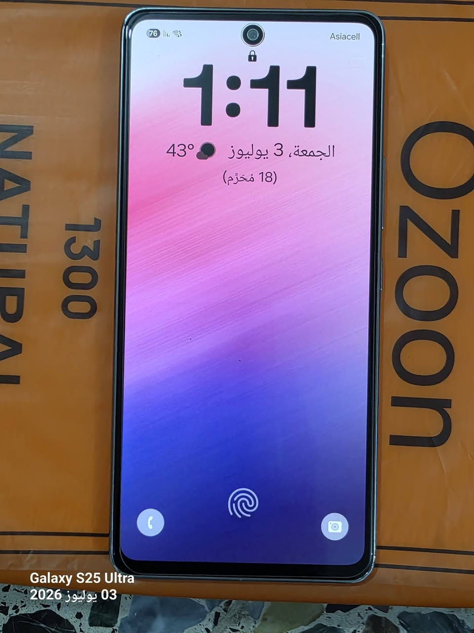 📱 للبيع Samsung Galaxy A53 5G 🤍 اللون الأبيض – استخدام شخصي
✅ سعة 256GB
✅ رام 8GB
✅ شاشة Super AMOLED بحجم 6.5 إنج ومعدل تحديث 120Hz
✅ بصمة مدمجة تحت الشاشة
✅ كاميرا خلفية رباعية: 📸 الرئيسية 64MP
📸 الواسعة 12MP
📸 الماكرو 5MP
📸 العزل 5MP
✅ كاميرا أمامية 32MP
✅ نسخة الشرق الأوسط
✅ الجهاز نظيف جداً والحالة ممتازة
✅ متوفر مع الكارتون الأصلي والملحقات
📩 للتواصل خاص أو واتساب: 📞 ***********
السعر 220 ألف
