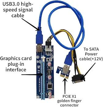 هذا هو كابل توسعة (Riser) لمنفذ PCI-E 1x إلى 16x، يُستخدم عادةً لتوصيل بطاقات الرسومات (GPU) بالتوازي لأغراض تعدين العملات المشفرة. 
المواصفات: طراز PCE164P-N03.
الميزات: يحتوي على 4 مكثفات صلبة لتوفير طاقة مستقرة وآمنة لبطاقة الرسومات.
الاتصال: يتضمن كابل USB 3.0 بطول 60 سم.
مصدر الطاقة: يستخدم موصل طاقة 6 سنون لتقليل العبء على اللوحة الأم.
الاستخدام: مصمم خصيصًا لحل مشكلات توصيل بطاقات رسومات متعددة في أنظمة التعدين.


**إذا كنت صاحب هذا الإعلان وتريد حذفه لأي سبب، رجاءا أرسل رسالة إلى الدعم الفني**