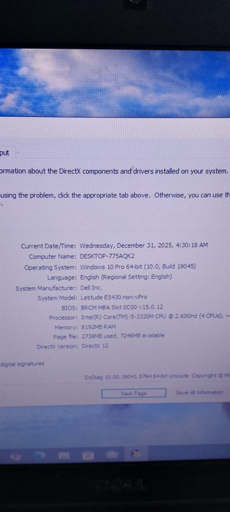 لابتوب للبيع نوع دل نضافه ٩٠٪شحن يدوم ثلاث ساعات مواصفات موضحه بالصوره سعره ١٥٠الف بي مجال بسيط مكاني بغداد للاستفسار الاتصال ***********
