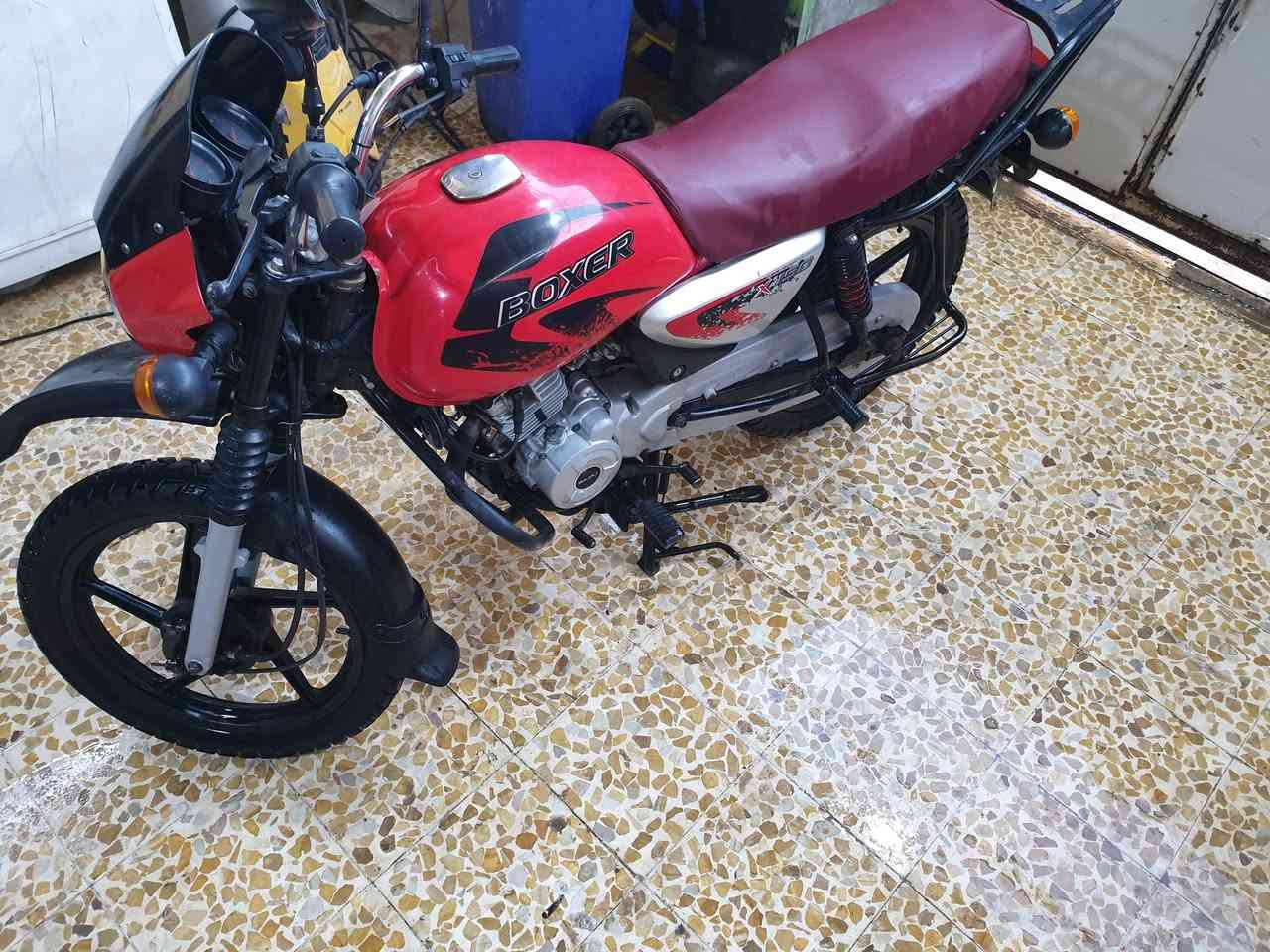 سلام عليكم دراجه بوكسر لبيع دراجه جاهزه نضيفه تجفيت شركه كله اصلي اوراق اصوليه كلشي شغال بيها دراجه حلوه مكفول من كلبه من ضربه من الاصوليات سعره   مليون و250         ***********
