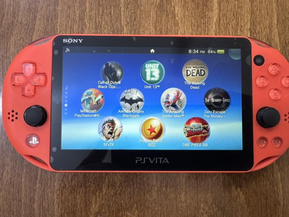 Psp vita slim 2000فول نظافه
* الجهاز نظيف جداً وخالٍ من الأعطال مع الضمان
* مهكر ويعمل بكفاءة عالية
* شاشة وجسم الجهاز بحالة ممتازة لون مميز 
* بطارية جيدة جدا
* مع ذاكرة 128GB اصلي محملة بالألعاب جهاز لمس وكاميرا مع واي فاي لتنزيل اي لعبة من المتجر 
* مناسب لعشاق الألعاب الكلاسيكية والحديثة
مع لاصق شاشة وظهر 
مع يده لعب 
مع حقيبة اصلية 
وكيبل الشحن منفذ صغير 
مع صور كاملة وفديو موضح للجهاز ارسله واتساب 
العنوان بغداد الكرخ ***********
السعر 275
