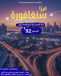 فيزا سنغافورة • فيزا سياحية • الوزيرية