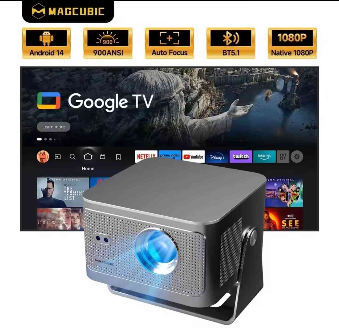داتاشو عملاقە MAGCUBIC HY350GT🌍
نسخە HY 350GT 
نسخە GT یعني نسخە Google TV  😊
جدید غیر مستخدم ، مواصفاتە عملاقە 

قوە الوضوح [ 900ansi ]💡
لونە حقیقیه بیها HDR 10 PLUS 
سماعاتە قویە Dolby Audio 📢

اخر اصدار اندروید بیە ، اندروید 14 ⛔

Android TV 14
GOOGLE TV
اوتوفوکس ، تعدیل شاشە تلقائي 

سمارت فول 

جدید غیر مستخدم ابدآ 💯


**إذا كنت صاحب هذا الإعلان وتريد حذفه لأي سبب، رجاءا أرسل رسالة إلى الدعم الفني**