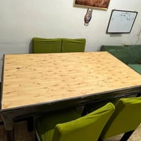 ميز طعام • طاولة طعام • طقم طعام • ميز وكراسي • كراسي طعام • خشب صاج •...