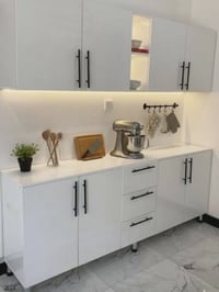 كاونتر MDF • ٢ متر • سنك ١٢٠ سم مرمر