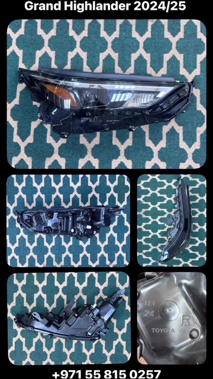 Right Headlight | Grand Highlander 2024-25 (LE/XLE) Chrome finish | OEM style | Perfect fit for LE & XLE trimsClean look, sharp beam - direct replacement, no mods needed. Condition: Used #GrandHighlander #ToyotaGrandHighlander #ToyotaHeadlight #HeadlightAssembly #RightHeadlight #PassengerHeadlight #LETrim #XLETrim #ChromeHeadlight #OEMReplacement #AutoParts #UsedAutoParts #CarPartsForSale #ToyotaParts #2024GrandHighlander #2025GrandHighlander #AutoLighting #CarRepair #HeadlightUpgrade #SpareParts #BodyParts #SalvageParts #HighlanderParts #ChromeLight #CarEnthusiast #Toyota #Highlander #GrandHighlander #foryou #cars #headlight #msautoparts


**إذا كنت صاحب هذا الإعلان وتريد حذفه لأي سبب، رجاءا أرسل رسالة إلى الدعم الفني**