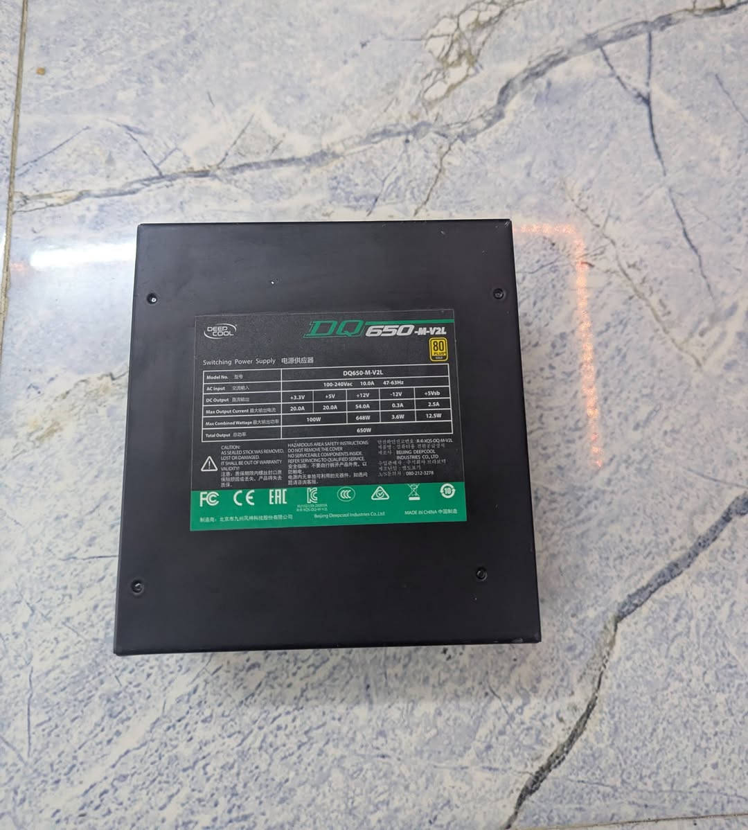 بور سبلاي
deep cool 650 w 
80+gold 
كبيلات تنفصل 
سعر : 55 الف 
كيبلاتة كاملة و شغال  وبي ضمان


**إذا كنت صاحب هذا الإعلان وتريد حذفه لأي سبب، رجاءا أرسل رسالة إلى الدعم الفني**