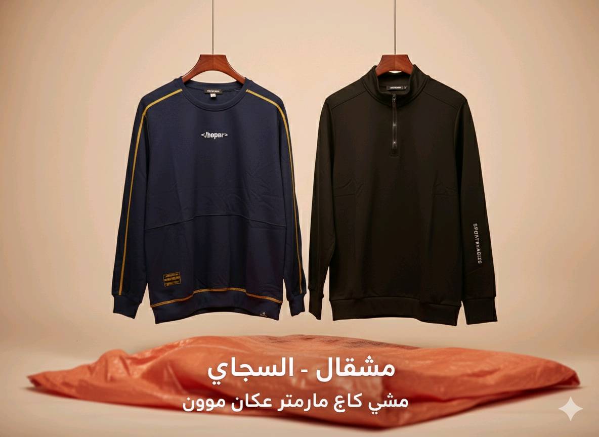 لدينا مجموعة من السترات والهوديات العصرية والمريحة مناسبة لجميع الأذواق. تتراوح الألوان بين الأسود، الأزرق، والبيج وغيرها، مما يجعلها خيارًا ممتازًا للارتداء اليومي أو المناسبات.