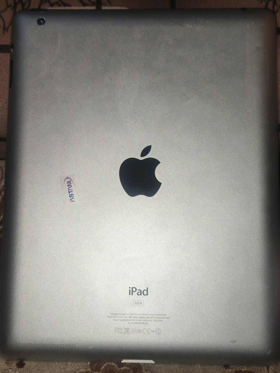 📱 للبيع iPad 32GB
✅ السعة: 32GB
✅ الحالة: نظافة 99%
✅ الجهاز بحالة ممتازة جداً ويعمل بشكل طبيعي
✅ شاشة نظيفة وجسم الجهاز مرتب
✅ مع كيبل شحن جديد
✅ بدون كارتون
💰 السعر: 50,000 دينار عراقي فقط
📸 الصور حقيقية للجهاز
🔹 مناسب للدراسة، مشاهدة الفيديوهات، التصفح، والألعاب. 
🔹 السعر مناسب جداً مقابل حالة الجهاز.


**إذا كنت صاحب هذا الإعلان وتريد حذفه لأي سبب، رجاءا أرسل رسالة إلى الدعم الفني**