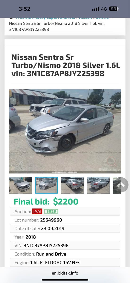 نيسان سنترا 2018 فول موصفات SR سلايت بصمه 
الضرر موجوده بلصوره بجم كبس محرك كير بشرط مكان سياره كركوك رقم تلفون  *********** السعر 105 بيها مجال كركوك, العراق
