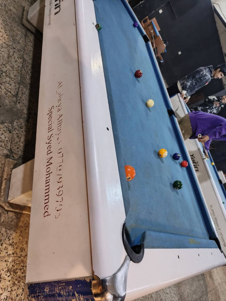 السلام عليكم ميز بليارد للبيع
كامل بدون طوبات وكيوو 
مكاني ميسان-العمارة
رقمي ***********
