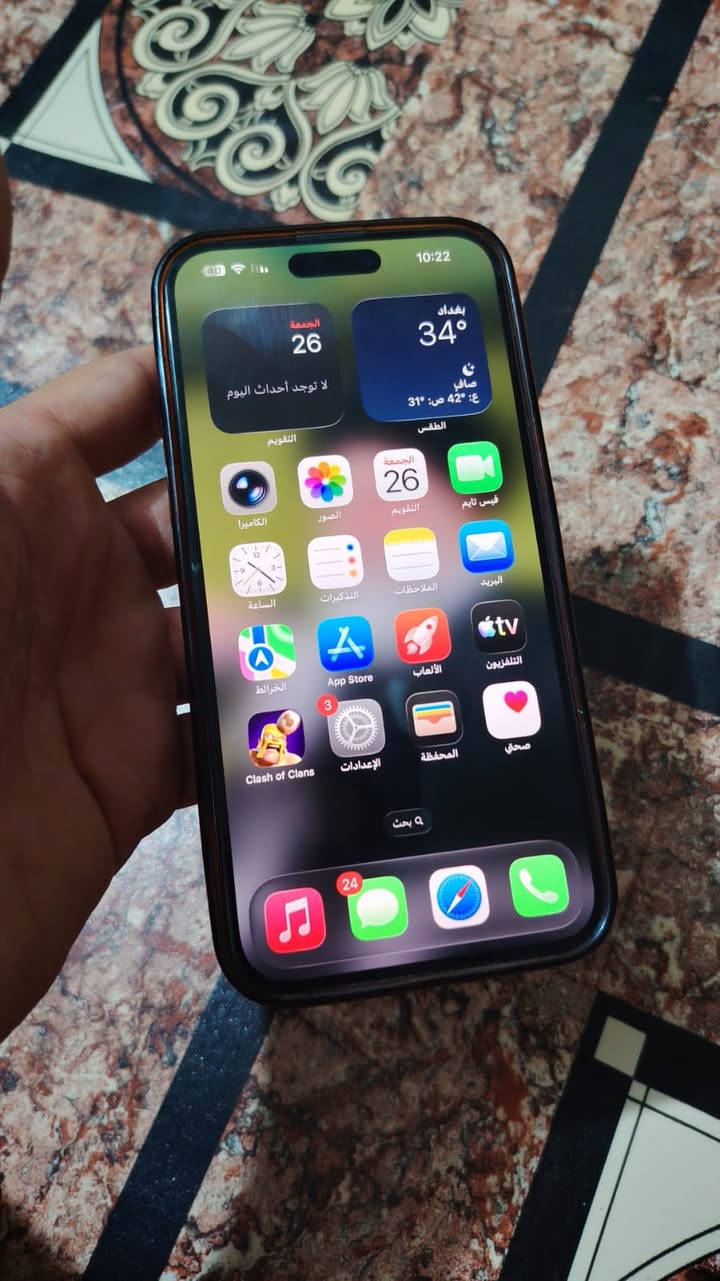 السلام عليكم أيفون 14 برو ماكس بطاريه79 جهاز مكفول من كلشي سعر 750 مكاني بصره  ***********
