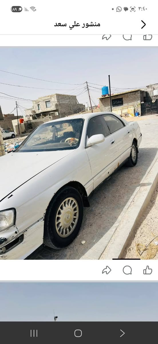 سلام عليكم بطه فصل مديل 93 مكفوله من الكص ونقل جثه  كير مكينه 2500 مكفولات تخم تايرات حداديه جديده لاايت زنون كهربيات شغاله تبريد بس كمبريسر واكف دواخلها نضيفه سياره راعيه متوفي المكان البصره 
***********
