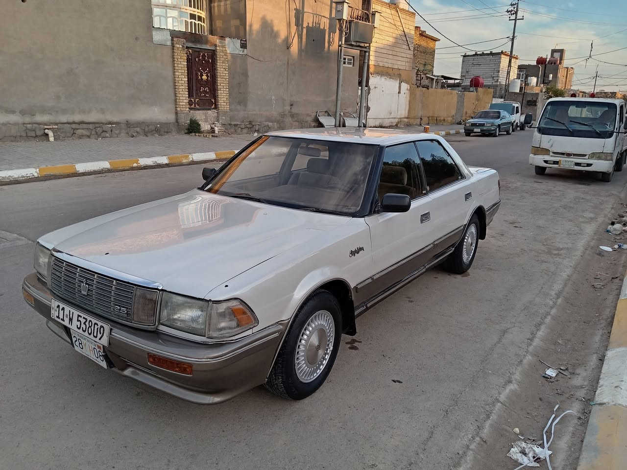 السلام عليكم هارتوب نفخ موديل 91 السياره جديده مكينه وكير وحداديه تخم تاير رقم بغداد انكليزي تحويل ثاني يوم تبريد شغال كهربائيات كله شغال واحله من الصور دواخل جديده المكان واسط السعر 42 الرقم ***********
