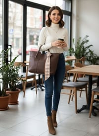 جنطة نسائية • جلد مرن • ٣٨×٢٥×١١سم