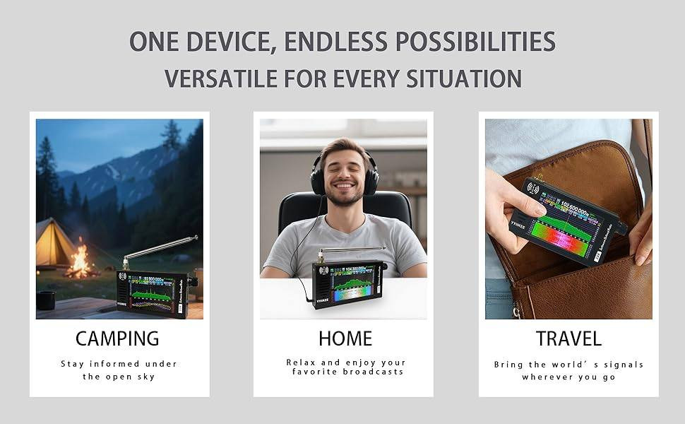 جهاز استقبال راديو SDR DSP محمول - شاشة لمس 4.3 بوصة، نطاق تردد 100 كيلوهرتز - 149 ميجاهرتز، موجات قصيرة كاملة، FM، MW، SSB، CW، HAM، طيف تردد 192 كيلوهرتز، شاشة عرض متدرجة، هيكل من سبائك الألومنيوم CNC، بطارية قابلة للشحن
العلامة التجارية: yyiikee

ماركة ييكي
لون أسود
ميزة خاصة محمول، قابل لإعادة الشحن
تقنية الاتصال USB
أبعاد المنتج 5.5 بوصة طول × 1 بوصة عرض × 2.9 بوصة ارتفاع
تقنية الموالف FM/AM
أسلوب حديث
مصدر الطاقة يعمل بالبطارية
نطاقات الراديو المدعومة 4 نطاقات
المكونات المضمنة هوائي، كابل USB، ورقة دليل المستخدم
حول هذا المنتج
جهاز استقبال متطور بتقنية DSP SDR – يتميز جهاز استقبال الراديو المعرف بالبرمجيات (SDR) بتقنية DSP لإزالة التضمين الرقمي، ويدعم أنماط CW وAM وSSB (LSB/USB) وWFM وFM ستيريو (مع سماعات رأس). بفضل عرض الطيف في الوقت الحقيقي بتردد 192 كيلوهرتز وشاشة عرض الشلال، يوفر أداءً استثنائيًا لهواة الراديو.
شاشة لمس عالية الدقة 4.3 بوصة - توفر شاشة اللمس IPS LCD بدقة 800×480 عرضًا ساطعًا وواضحًا لسهولة التشغيل. كما أن التحكم باللمس المقاوم بالإضافة إلى مفتاح التشفير الدوار يجعل عملية الضبط والتعديل سهلة للغاية.
استقبال فائق ونطاق تردد واسع - يغطي نطاق تردد من 100 كيلوهرتز إلى 149 ميجاهرتز بحساسية ممتازة، بفضل شريحة معالجة الإشارات الرقمية القوية وهوائي قابل للسحب عالي الكسب. استمتع باستقبال إشارة قوي وأقل قدر من التشويش.
تصميم متين وسهل الحمل - يتميز هذا الراديو المحمول بهيكل مصنوع بالكامل من سبائك الألومنيوم بتقنية CNC، مما يجعله متينًا وسهل الحمل. يبلغ حجمه 140 × 74 × 22 مم فقط ويزن 315 غرامًا، مما يجعله سهل الحمل للاستخدام في الهواء الطلق.

معلومات المنتج
أبعاد المنتج 5.5 × 1 × 2.9 بوصة
وزن المنتج 14.1 أونصة
ASIN B0DZ6799PM
رقم طراز المنتج yyiikee-IWofii Elec
البطاريات يلزم بطارية واحدة من نوع C. (مرفقة)


**إذا كنت صاحب هذا الإعلان وتريد حذفه لأي سبب، رجاءا أرسل رسالة إلى الدعم الفني**