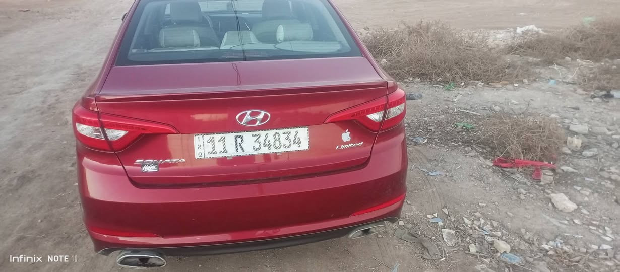 سوناتا ٢٠١٥ بغداد دولي باسمي سنوية لل٢٠٣١ وهزته جديدة بعدلها سنة فول لمتد على الاخير وارد امريكي طابه كلين بدون حادث بيها صبغ هنا بالعراق ٤ قطع بدون حادث كلها ليبل واحد السيارة كفالة من كل شي بالصندوك بعدها تخم تاير اصلي جديد ماتصرف عليها ولا ربع السعر مال بيع ب ١١٢ ورقة مكاني بغداد اللطيفية  رقم الهاتف *********** و ***********
