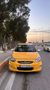 اكسنت 2014.  وارد امريكي حادثه جاملغ خلفي ايسر وحافه البنيد الأيمن بدو...