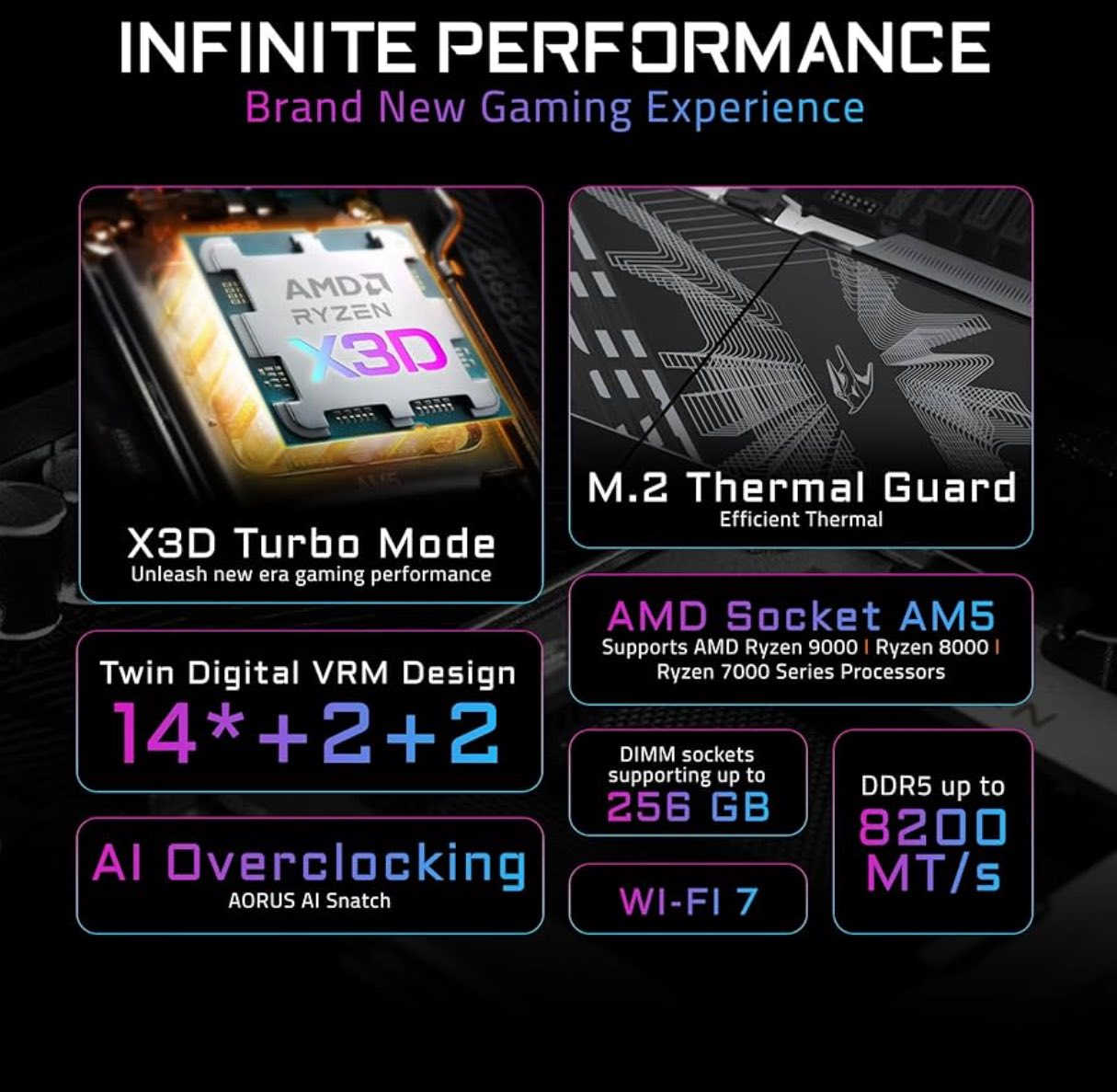 GIGABYTE B850 AORUS Elite WIFI7 AMD AM5 ATX Motherboard
جديد وغير مستخدم
يدعم أقوى المعالجات مثل Ryzen 9 9950
يدعم رامات DDR5
يدعم واي فاي 7 وبلوتوث فائق السرعة
ستجد المزيد من دعمات
سعرە 250000


**إذا كنت صاحب هذا الإعلان وتريد حذفه لأي سبب، رجاءا أرسل رسالة إلى الدعم الفني**