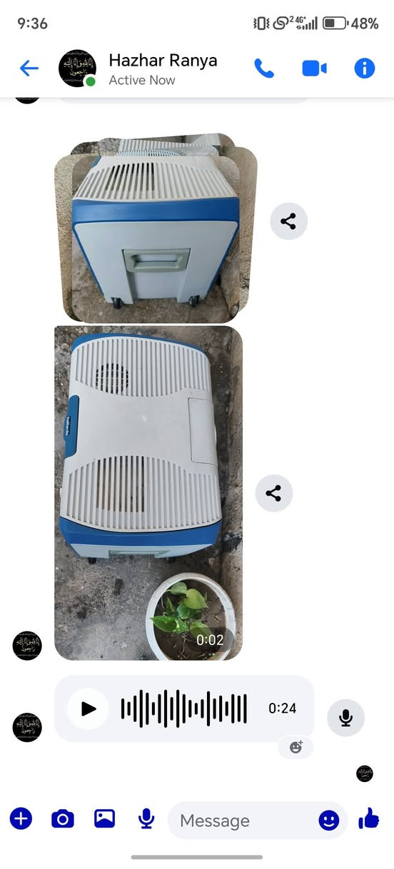 ئەم سەلاجە بچوکە بۆ فرۆشتنە شوێن ڕانیە بە ئاکری سەیارەش ئیش دەکات بەس ساردی دەکات


**إذا كنت صاحب هذا الإعلان وتريد حذفه لأي سبب، رجاءا أرسل رسالة إلى الدعم الفني**