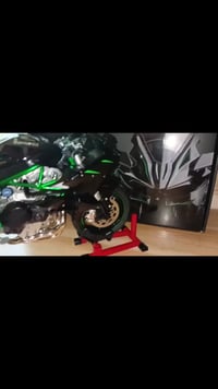 مجسم دراجه  H2R اضويه صوت هورن بخار من الصاللنصه دبلات امامي خلفي.  تا...