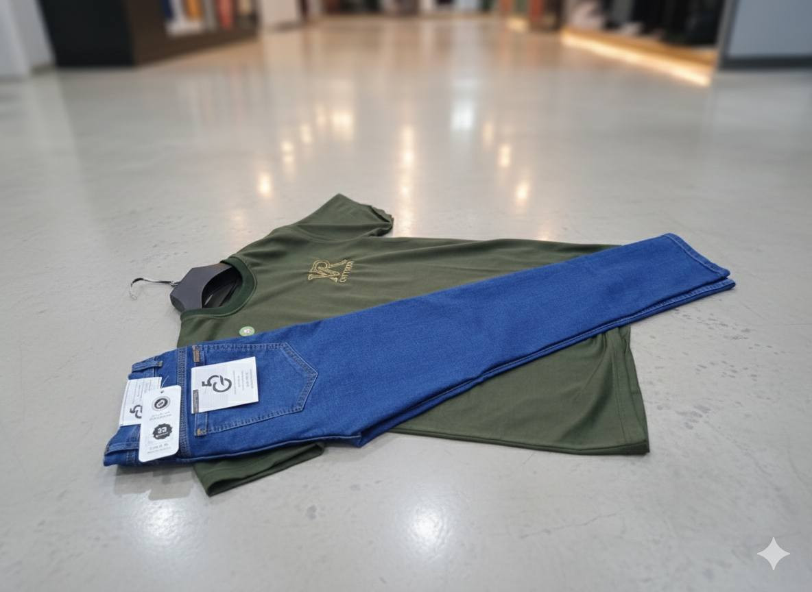 يرجى كتابة تعليق للحصول على السعر.
تبدأ الأناقة من هنا. 
تيشيرت مصنوع من القطن عالي الجودة. 
القياسات (M_L_XL_2XL)
متاح بعدة ألوان ونقشات متنوعة. 
يتوفر التوصيل إلى جميع محافظات العراق بتكلفة 3,000 دينار حتى نهاية شهر رمضان. 
للتواصل، يمكنكم مراسلة الصفحة أو عبر واتساب على الأرقام التالية: 
*********** 
*********** 
الموقع: 
الأنبار - الصقلاوية - الشهداء الثانية. _قرب عمارة حجي جمعة 
نرجو الإسراع في الحجز، إذ أن الكمية محدودة للغاية.
