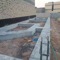 مراحل انشاء دار سكني مساحة 100م٢ لاحد مواقعنا في حي الجامعة........ لل...