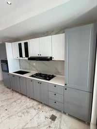 كاونترات خشب تركي • مرمر صناعي • ضمان ٥ سنوات