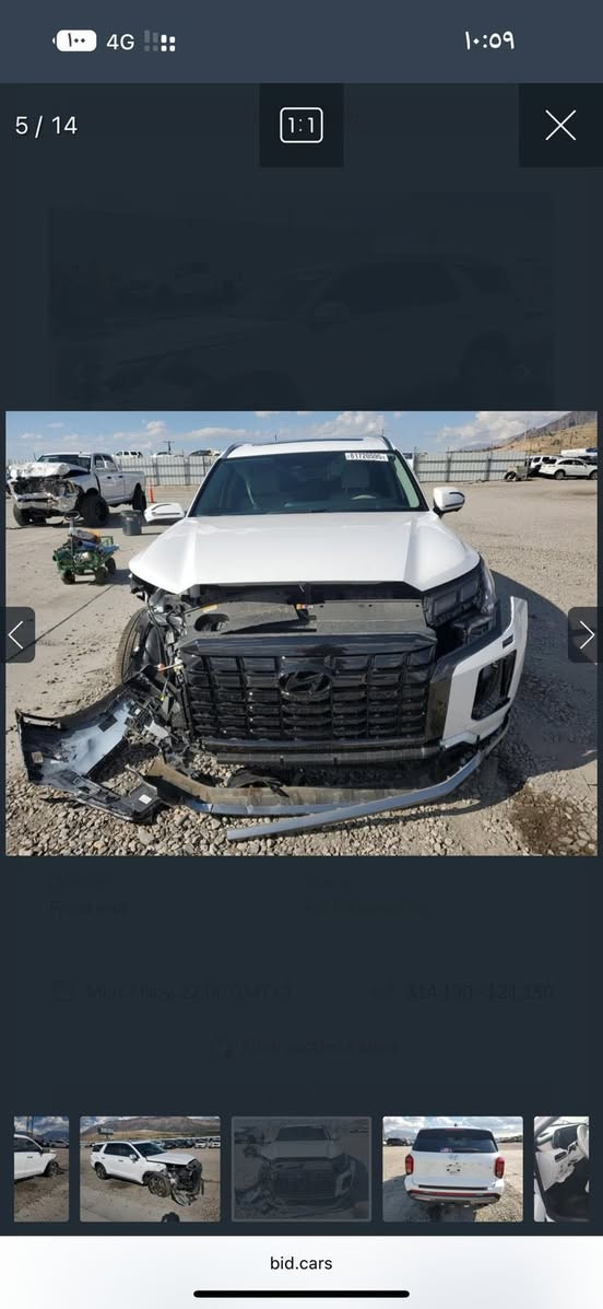 السلام عليكم هونداي بلسايد 
موديل 24 مواصفات لمتد 
فتحتين 
بصمه تشغيل عن بعد 
5 كامرات 
حساسات أماميه خلفيه هواي بعد مواصفات 
السياره بالميناء 
سعر 235 بيها مجال ترهم كتاب شهداء 
للاستفسار *********** 
مكاني حله مكتب مرتضى الجبوري لتجارة السيارات
