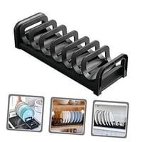 جار لتجفيف الصحون أنيق ومتين باللون الأسود. مثالي لتنظيم الصحون والأطب...