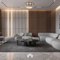 … تصميم داخلي لفضاء صالة الضيوف … مستعدون لتصميم وتنفيذ الدور والمباني...