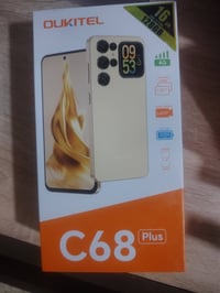 موبايل اوكتيل للبيع   C68 بلص لون ذهبي  بطاريه 6000 ذاكره 128 رام 16  ...
