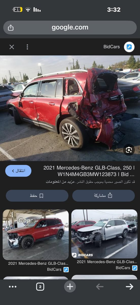 للبيع او مرارس. مارسدس glb 250. محرك 2000 تربو فول عدا فتحه حادث موضح. صبغ 4صبغ جنطه مبدله. خير من لله سعر 240 ورقه. بيها مجال. ***********
