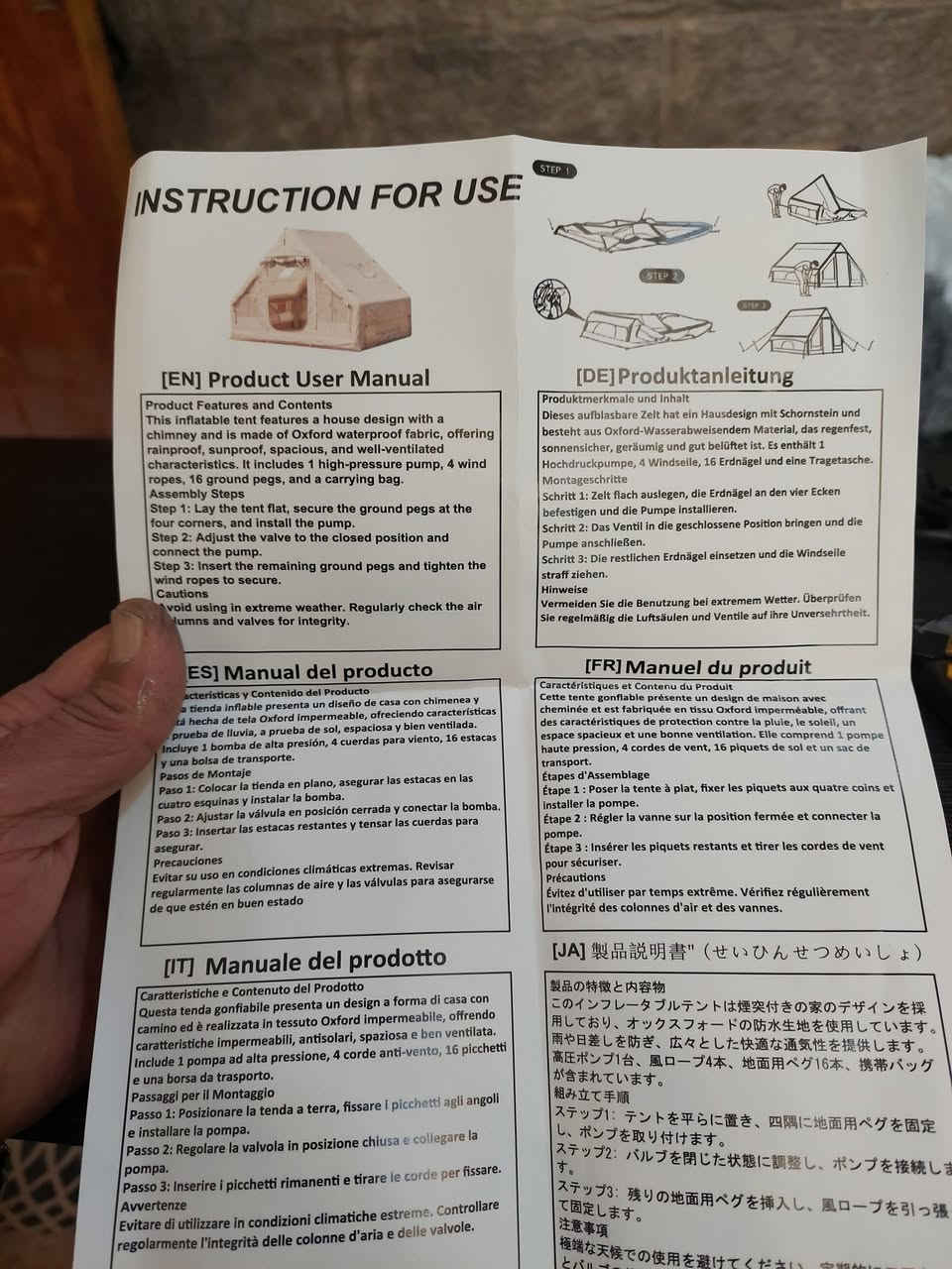 خيمة نفخ الابعاد 3×2.10×2القماش اكسفورد  مقاوم للامطار اللون كاكي
الي تفيدة يخلي سعر 
ومتوفر مستلزمات تخييم 
راح تنزل  الصور بالتعليقات للحجز وات ساب ***********

