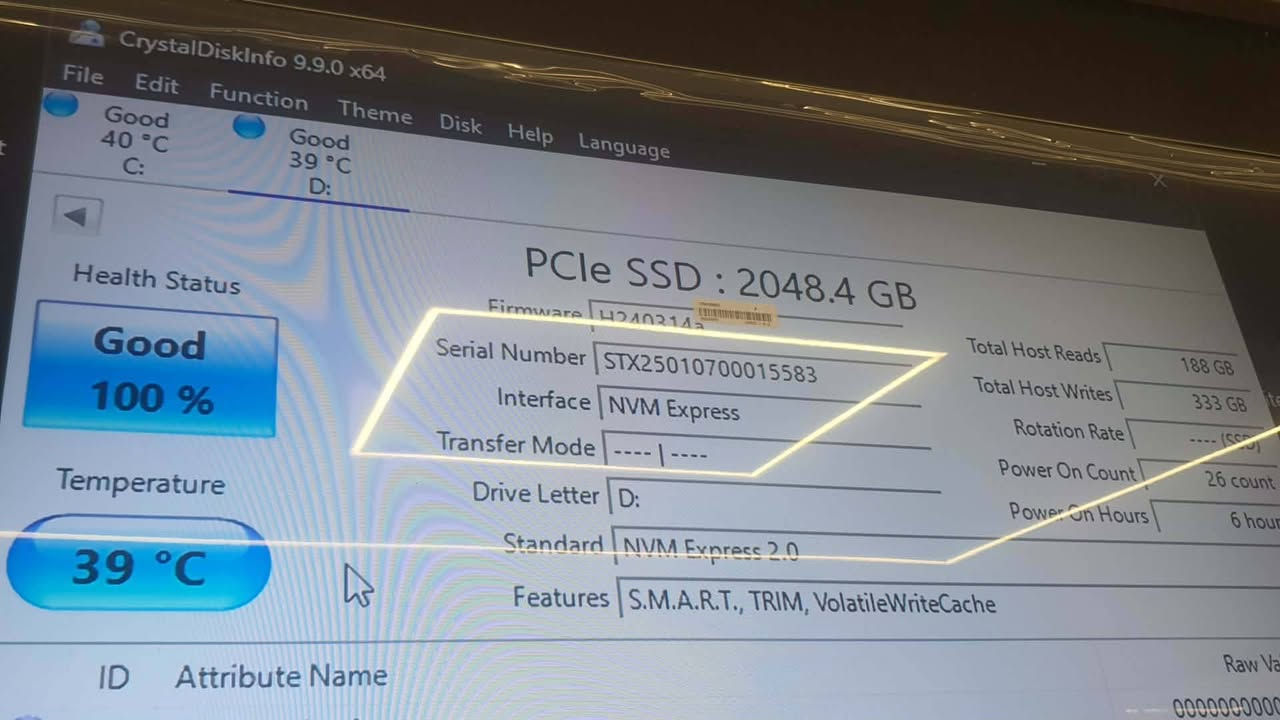 Nvme  2T g4
استخدام قليل صحته ١٠٠% 
سعره ٢١٠ الف توصيل كل العراق


**إذا كنت صاحب هذا الإعلان وتريد حذفه لأي سبب، رجاءا أرسل رسالة إلى الدعم الفني**