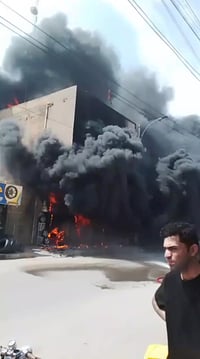 حريق • محال اطارات • الناصرية