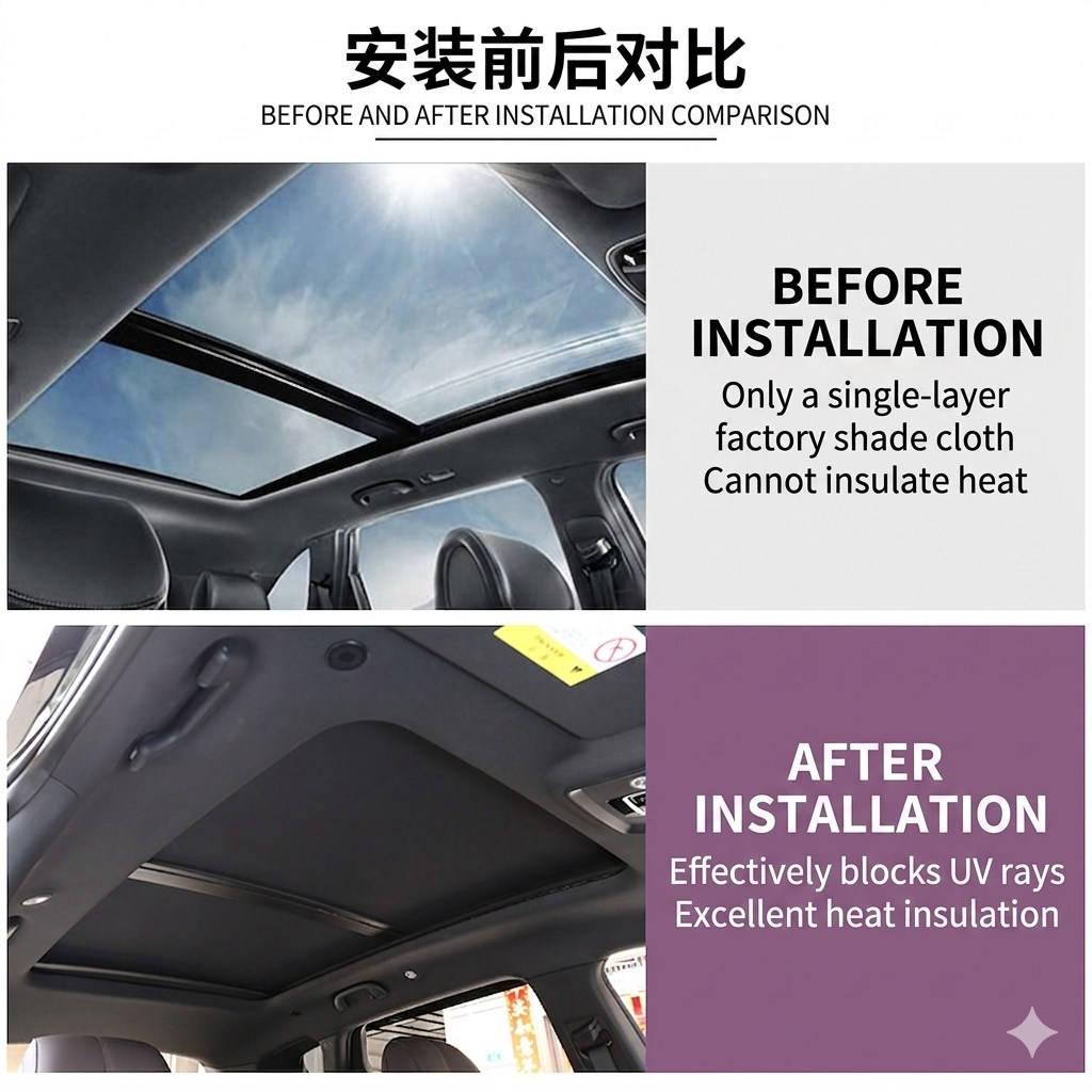 Sunshade Curtain for BYD Song Plus DM-i/EV, Panoramic Sunroof Heat Insulation & UV Block Sunshade, Car Roof Interior Trim Accessories
#BYDSongPlus
#BYDSunshade


**إذا كنت صاحب هذا الإعلان وتريد حذفه لأي سبب، رجاءا أرسل رسالة إلى الدعم الفني**