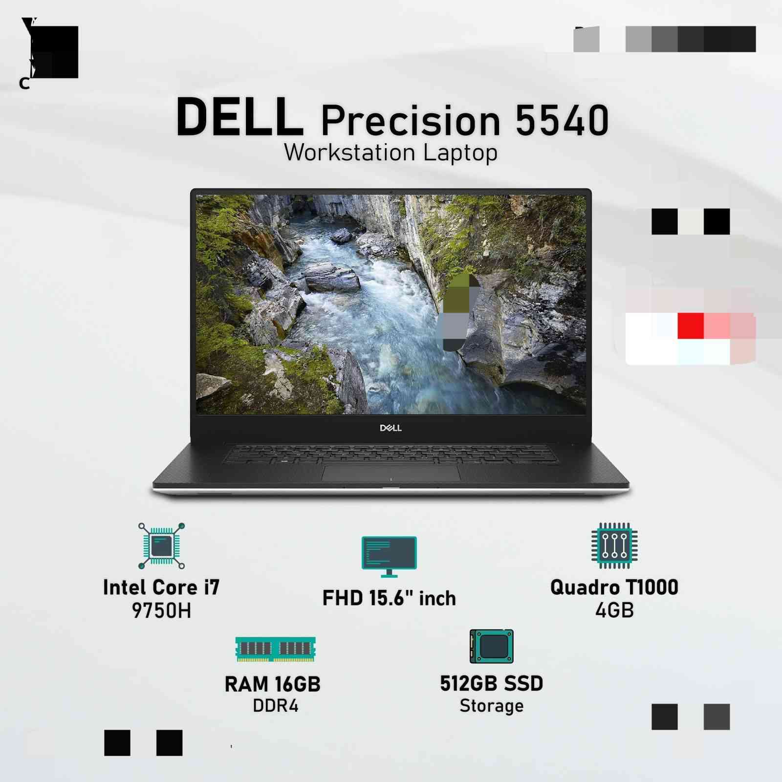 🖥️ 🚀 DELL Precision 🚀 5540 workstation LAPTOP
(( أداء إحترافي للشغل الثقيل
 و محطة عمل إحترافية )) 
المواصفات // 
المعالج core i7 الجيل 9 الفئة H
الرام Ram 16 GB DDR4 
الهارد  SSD 512 GB 
كارت شاشة خارجي 
NVIDIA Quadro T1000   4GB
كارت شاشة داخلي 
Intel Graphics 630  8GB
شاشة 15.6 إنج FULL HD 4K
Cores 6 الأنوية - CPUS 12
كيبورد عربي إنگليزي 
النظافة فول وتمام گدامك ..
🎯 اللابتوب مخصصة  ....
✅ البرامج الهندسية
 ( Aut CAD , Revit , Solid Works ,  3DS MAX )
✅ برامج المونتاج 
( After Effects , Davinci , Premiere )
✅ برامج التصميم والگرافيك 
( photoshop , illustrator , Lightroom )
✅ برامج الأمن السيبراني 
( Kali Linux , Wireshark , VMware )
📍📍ملحقات الجهاز 📍📍
- شاحنة أصلية 
- ماوس باد 
- حقيبة يدوية 
(( السعر 630 )) وتتدللون 
📩 للتواصل ماسنجر واتساب
(( *********** ))
